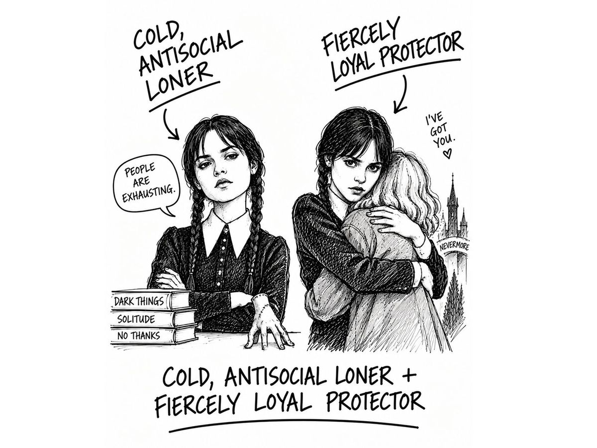Wednesday Addams Acts Like She Doesn't Care